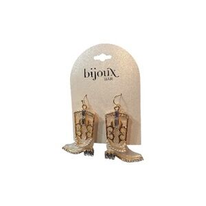 Gold Boot Earrings